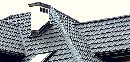 Unique roof material on residential home in Deerfield